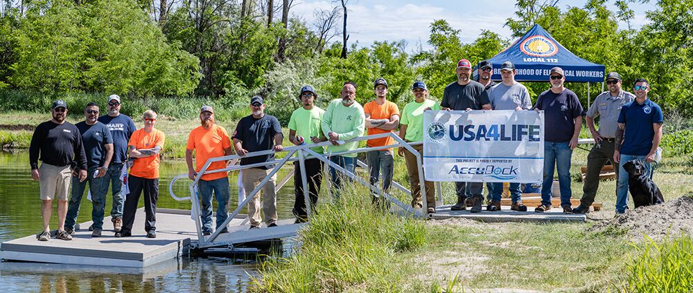 ADA-compliant floating dock at Hood Park, Burbank WA