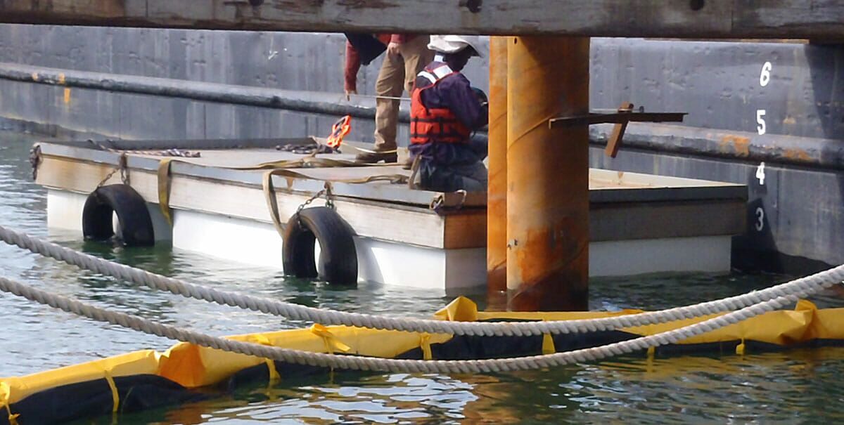 industrial barge docks
