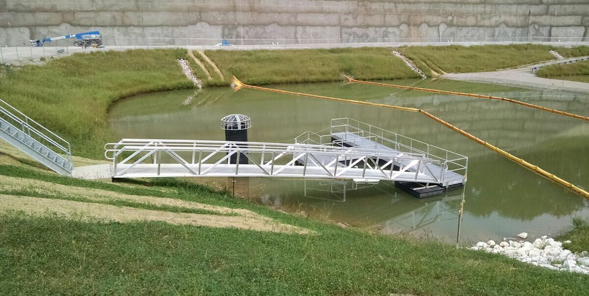 floating platforms in wastewater treatment and energy plants