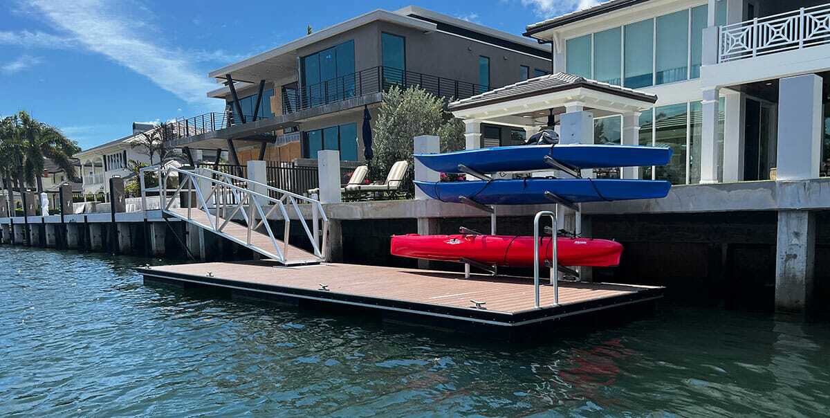 common sizes of floating docks