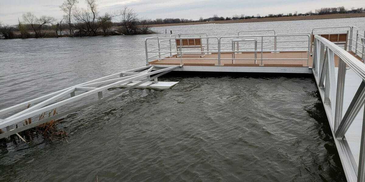 pier designs for lakes on a cloudy day