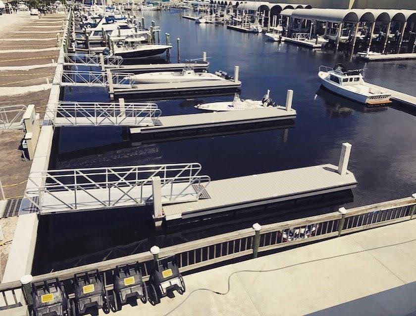 Public marina in West Palm Beach, Florida.
